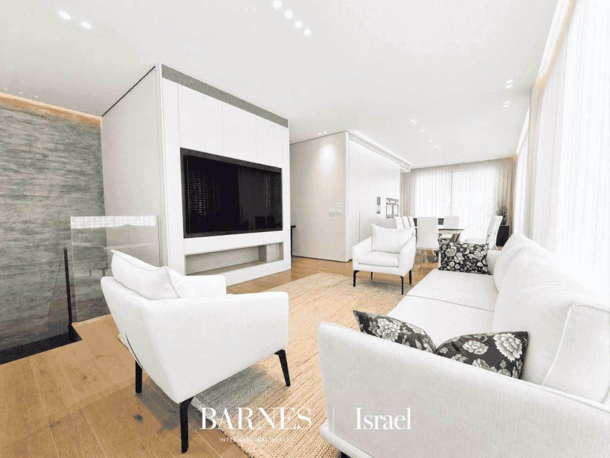 Exclusive Duplex Penthouse on HaRav Kook Street, Steps from the Beach